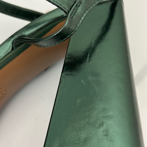Zara Emerald Green Platform Sandals Size 8 US 39 EU - Picture 12 of 12